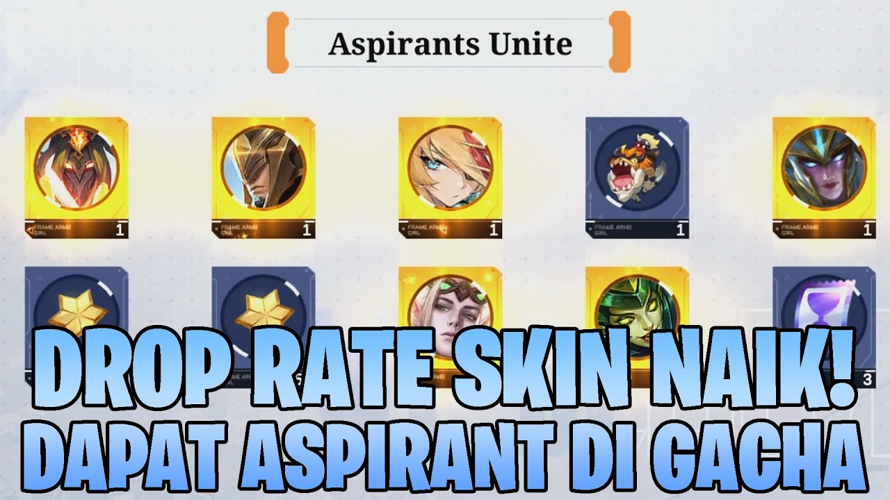 DROP RATE SKIN NYA LAGI TINGGI - LANGSUNG DAPAT SKIN ASPIRANT DI GACHA! PART 2 GACHA ASPIRANTS