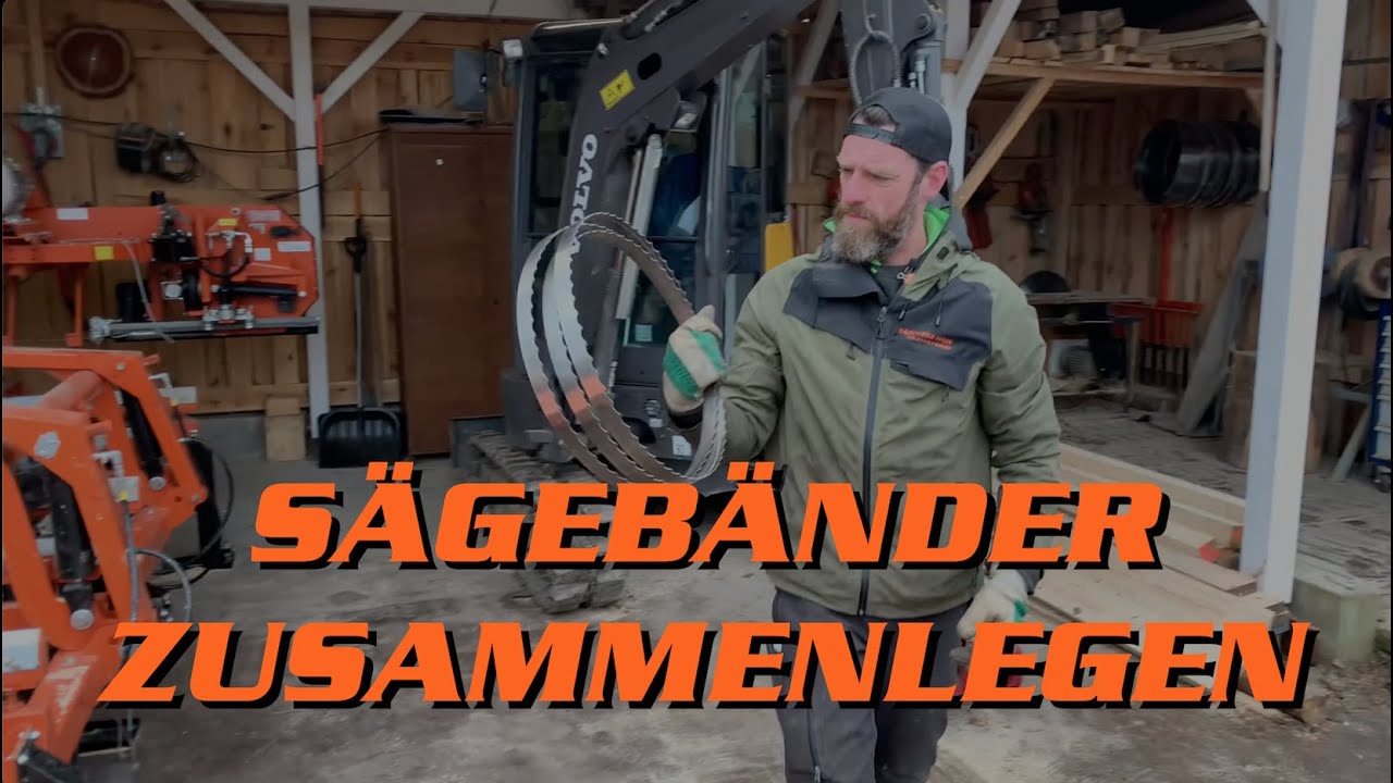 Sägeband richtig und sicher zusammenlegen & entfalten | How to fold & unfold a saw blade (4K video)