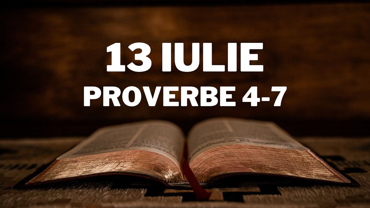Proverbe 4-7 Audio și text | Cuvântul pentru 13 iulie | Plan de citire a Bibliei în 365 zile
