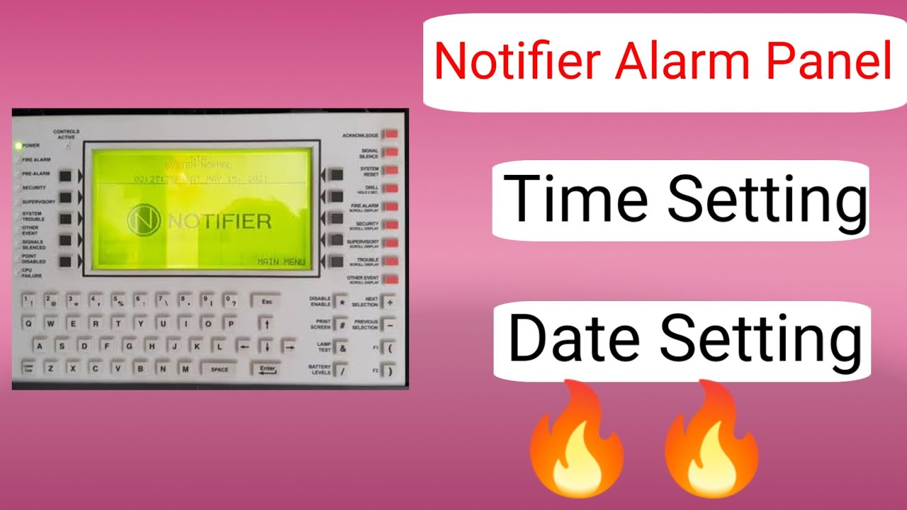 Alarm Panel Date and Time Setting|Notifier alarm panel time and date setting.🔥🔥👍