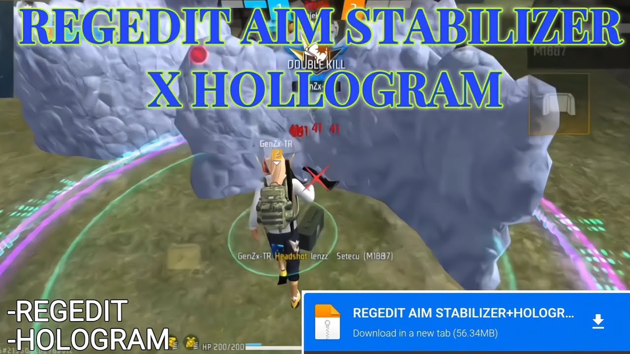 REGEDIT AUTO HEADSHOT+HOLLOGRAM UPDATE OB52 👾☠️