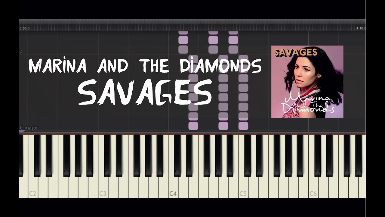 Marina And The Diamonds - Savages - Piano Tutorial by Amadeus (Synthesia)