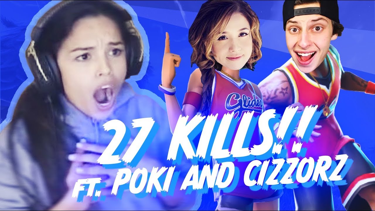 Pokimane and Valkyrae carry FaZe Cizzorz :) - 27 Kill Fortnite Squad Win!