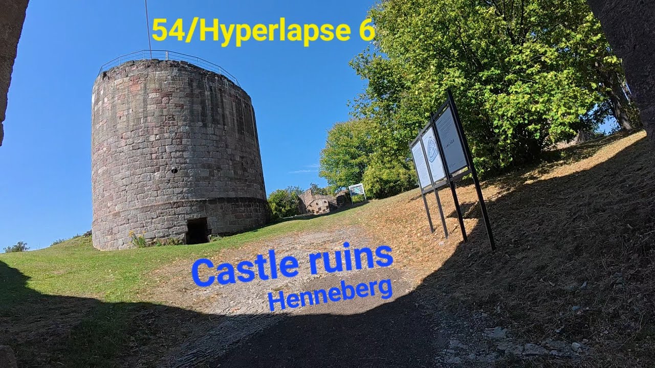 Rundgang durch die Burgruine Henneberg Südthüringen Video 54/6