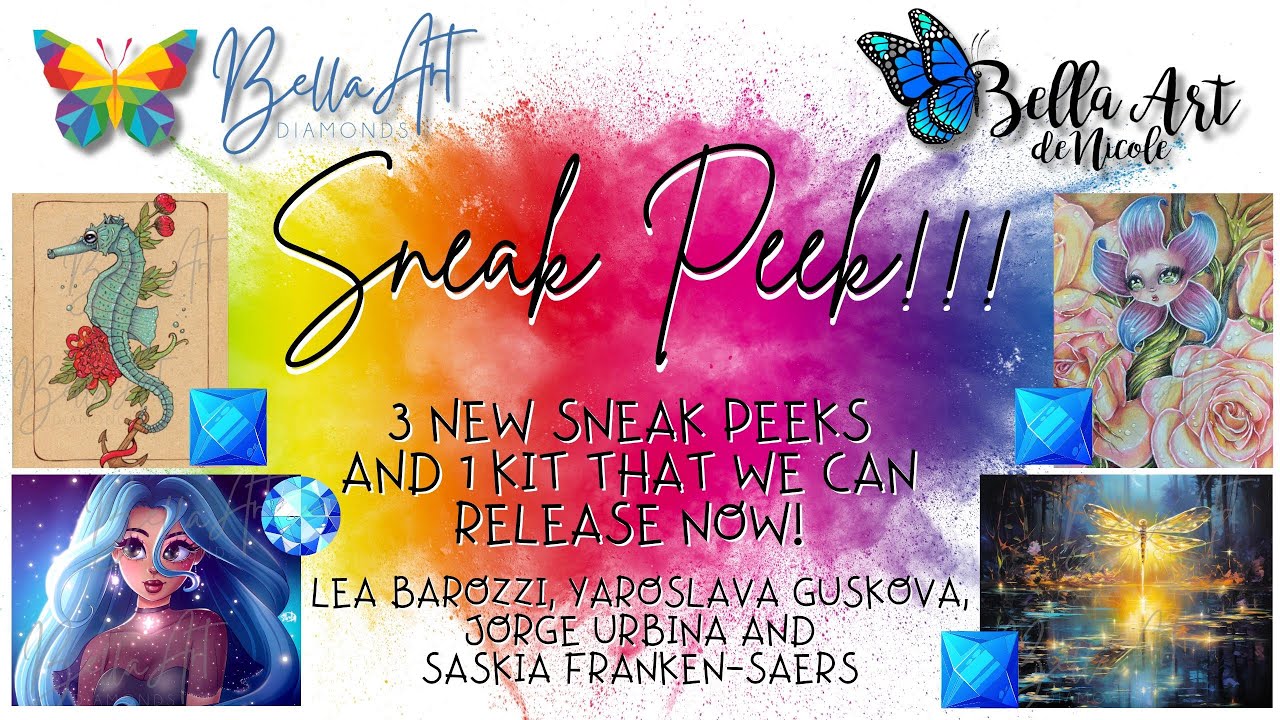 SNEAK PEEK of 4 More Kits for Bella Art Diamonds Release on March 2nd #diamondpainting