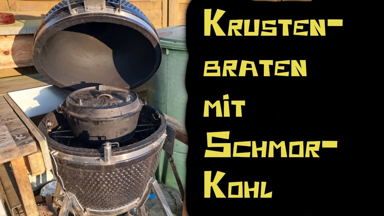 Krustenbraten im Dutch Oven vom Kamado Grill 🔥 Perfekte Kruste & Schmorkohl Rezept