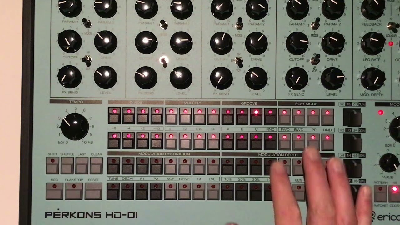Erica Synths Perkons - Sound demo of their free Kit pack ”01”