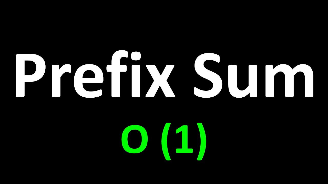 DSA - Prefix Sum | Python | Java