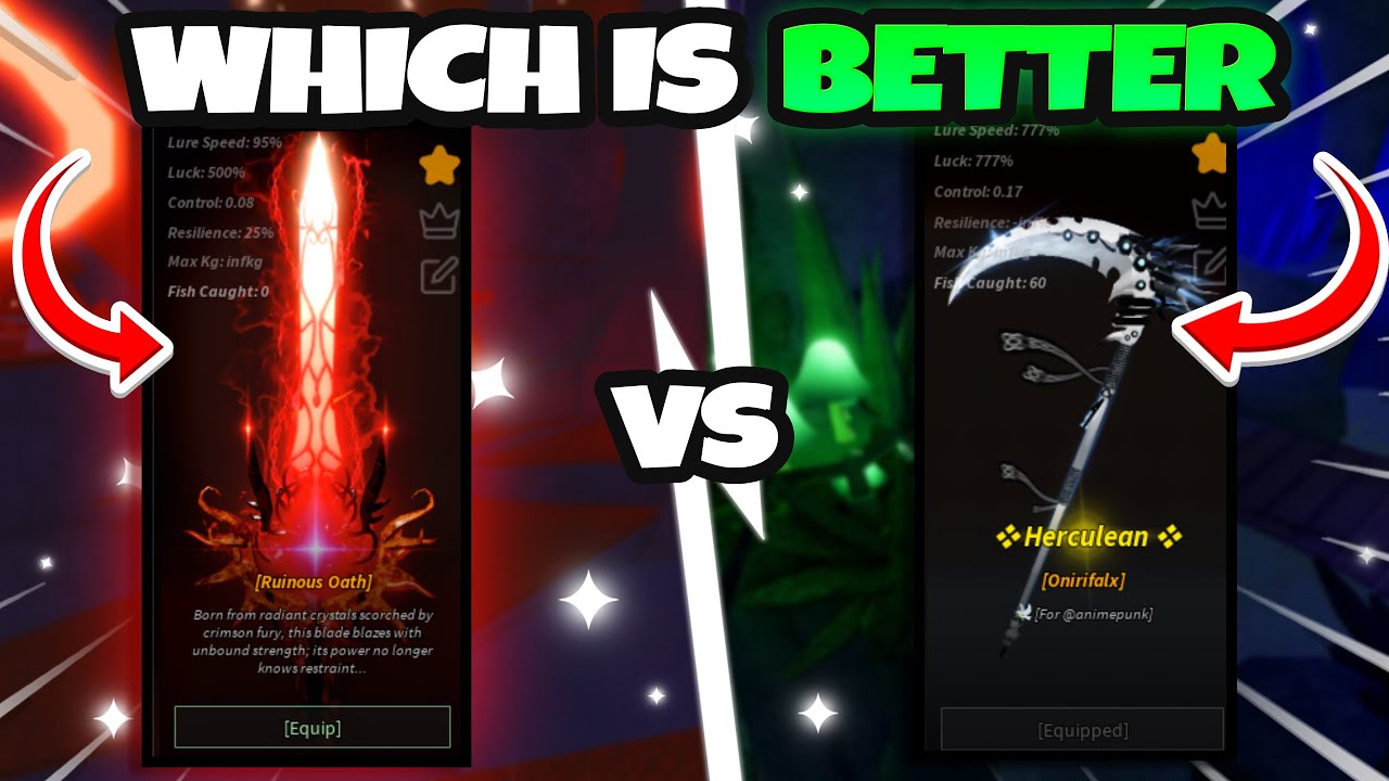 Какое удилище лучше всего подходит для рыбалки? ONIRIFALX против RUINOUS OATH | FISCH ROBLOX