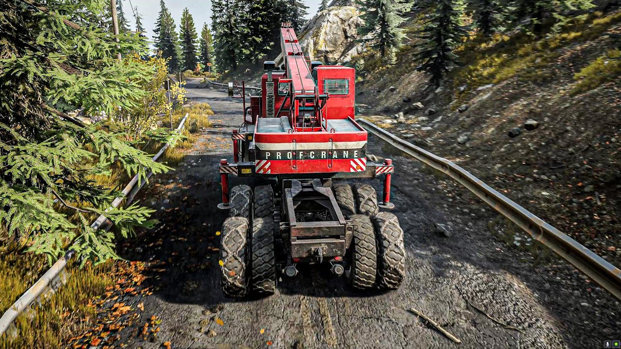 Snowrunner Crane Rescue - Pacific P12 Super Heavy Truck - Snowrunner PC Gameplay 4k