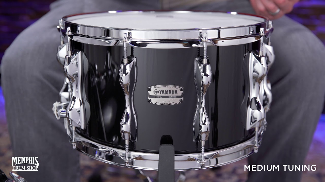 Yamaha 14x8 Recording Custom Snare Drum - Solid Black (RBS1480SOB)