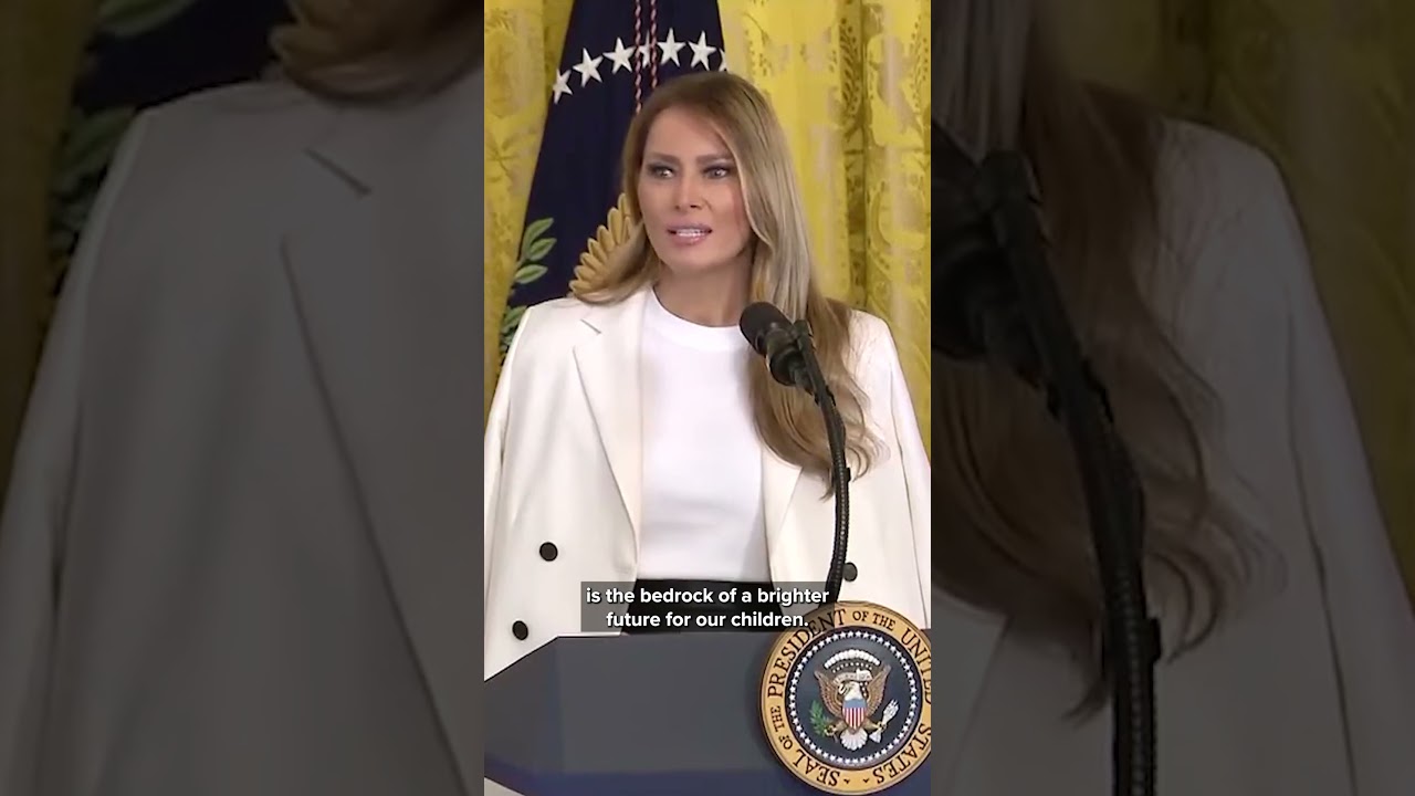 First Lady Melania Trump speaks on motherhood during White House event