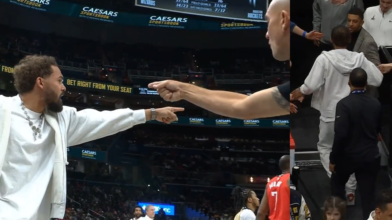 Trae Young ejected for defending teammate before playing a game for Wizards 😂