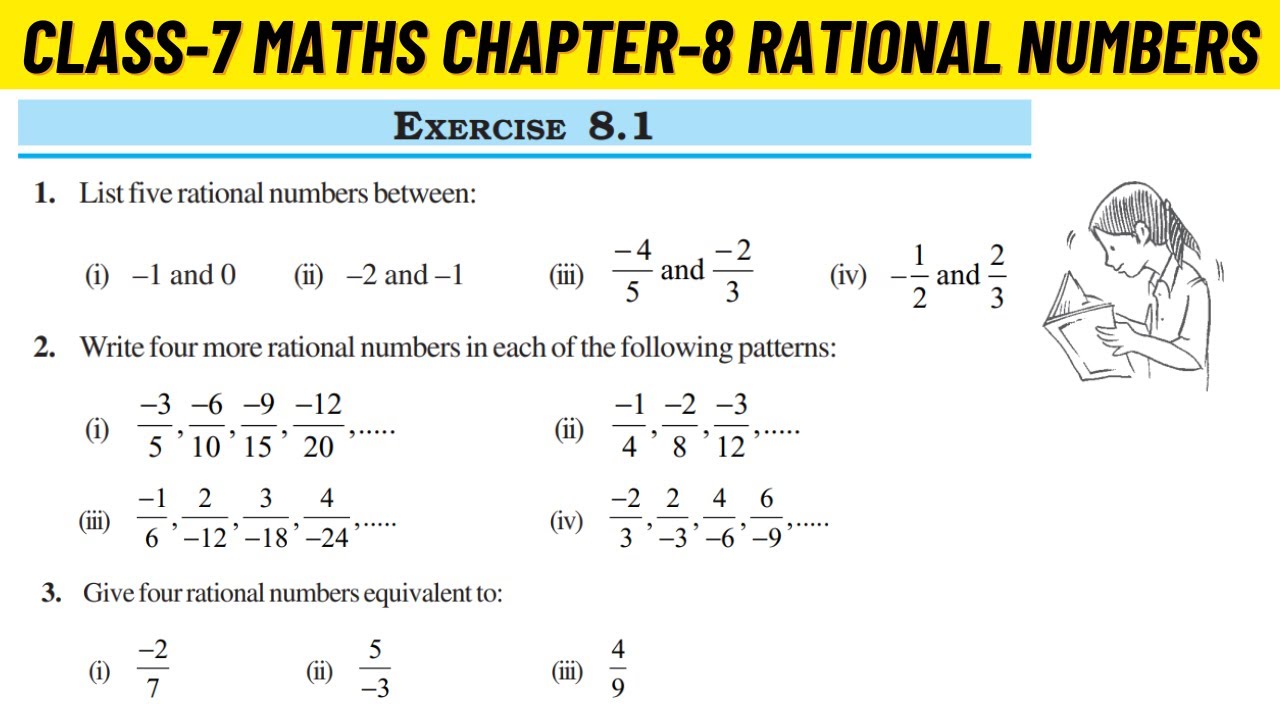 Class 7 Maths Chapter 8 Rational Numbers NCERT Exercise 8.1 Full Solved #class7maths