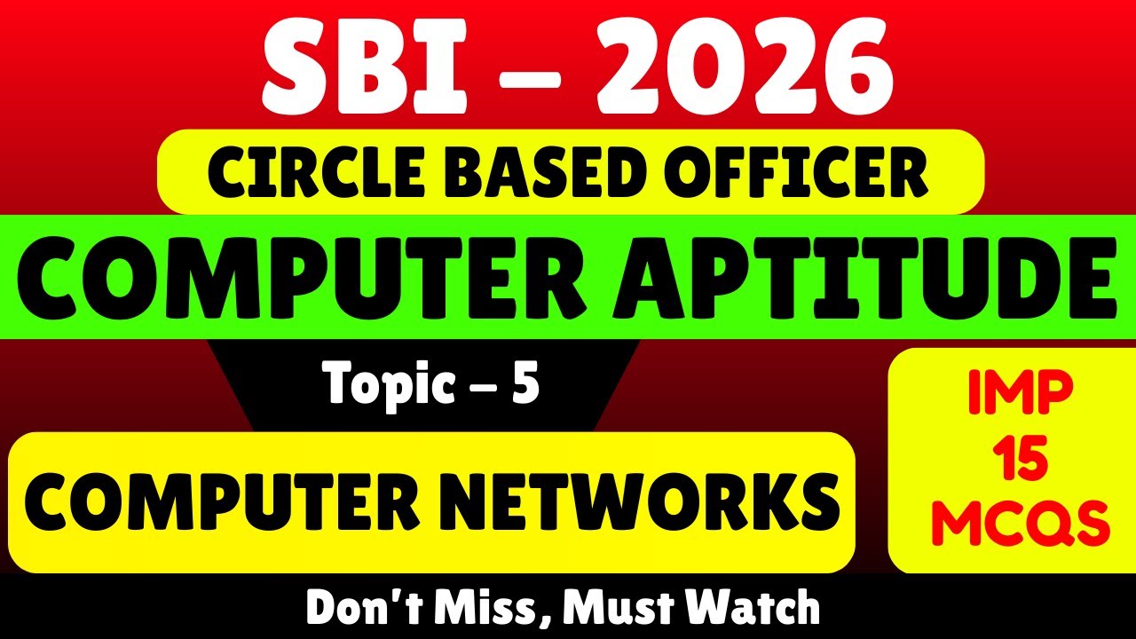 Computer Networks MCQS | SBI CBO Computer Aptitude PDF Note 2026 | SBI CBO Computer Awareness PDF