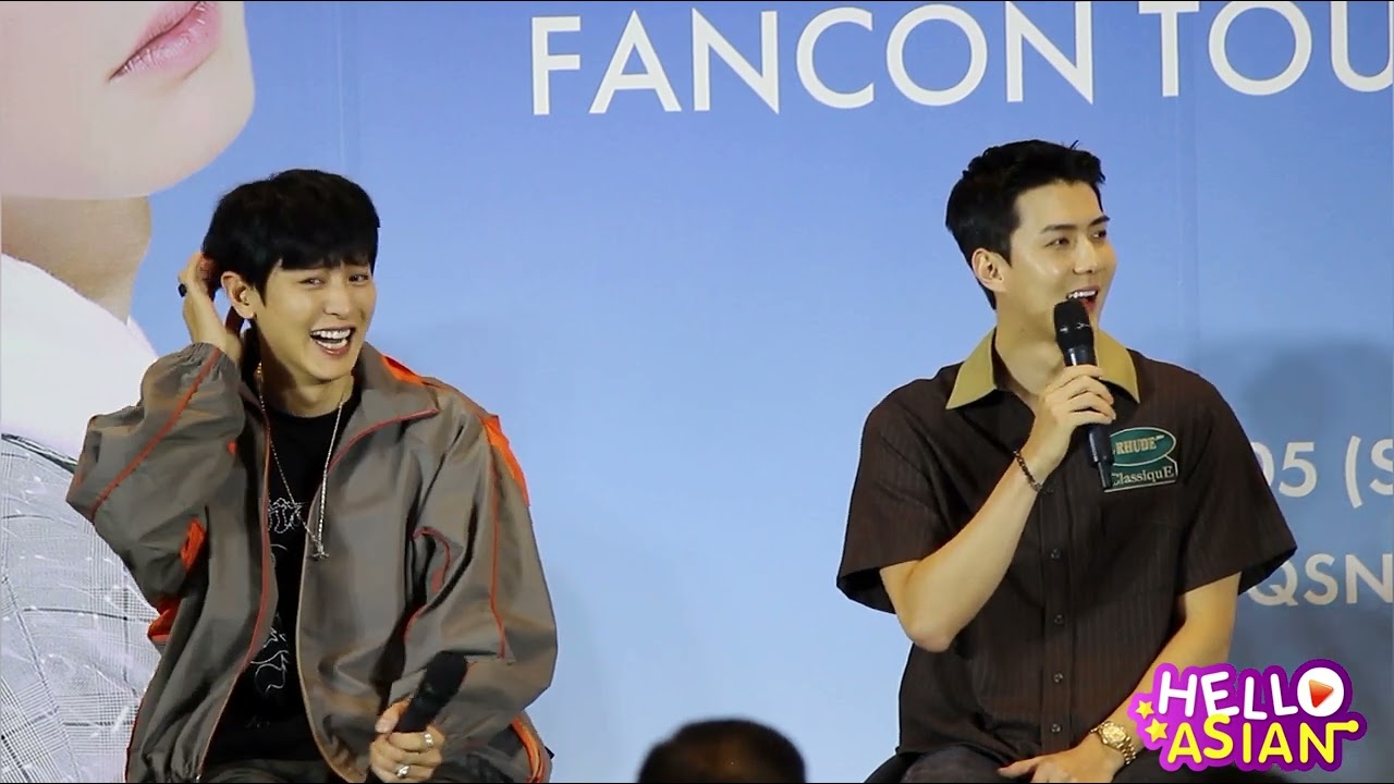 ชานยอล-เซฮุน 2 หนุ่ม EXO ในงานแถลงข่าว : EXO-SC BACK TO BACK FANCON IN BANGKOK กลับมาประเทศไทยแล้ว!