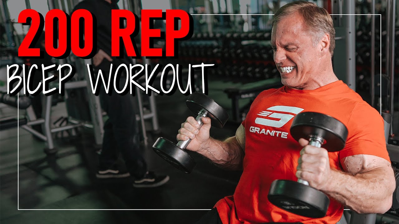 200 Rep Bicep Workout (Trigger Muscle Growth)