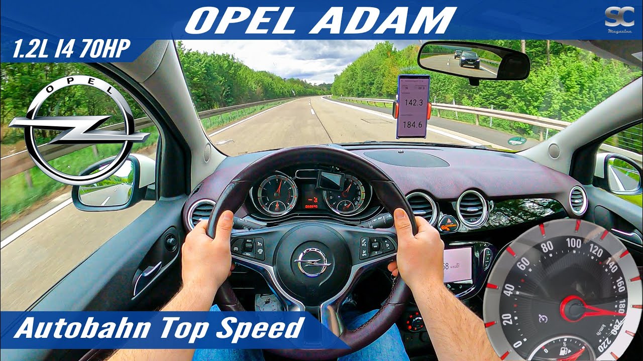 Opel Adam 1.2 70HP (2014) - Autobahn Top Speed Drive POV