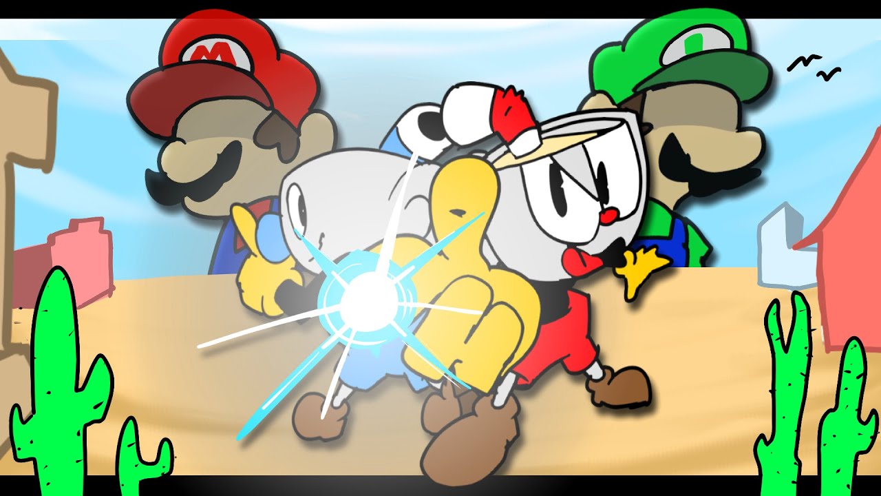 Cuphead Duo vs. Mario Bros. Animation