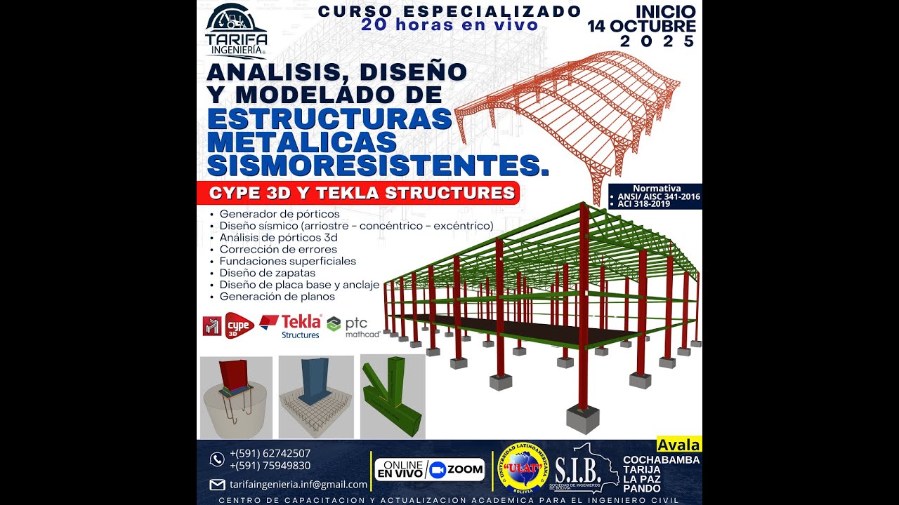 ANALISIS DE ESTRUCTURAS SISMORESISTENTES NBDS 2023 - ANSI/ AISC 341 - 2016 LRFD CYPE 3D