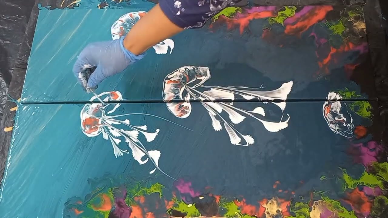 #354 “Jellyfish Flow — 2 Canvases, One Ocean Story 🪼”