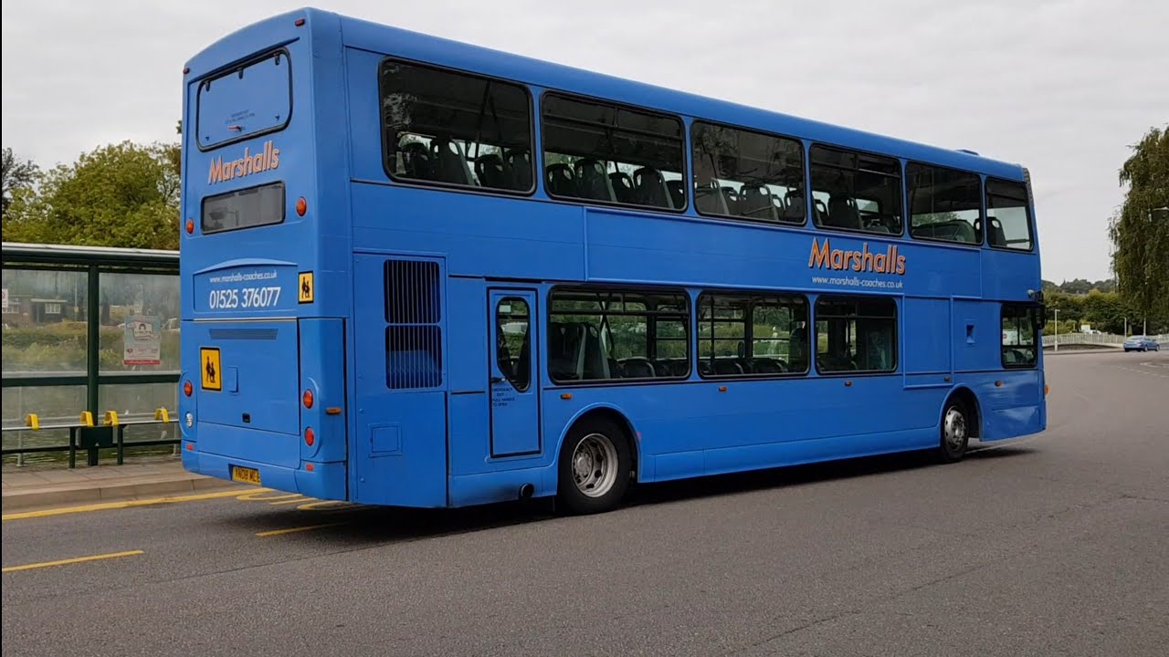 Bus Spotting in Hemel Hempstead Marshalls Ex NCT Scania OmniDekka (YN08 MLE) Not in Service