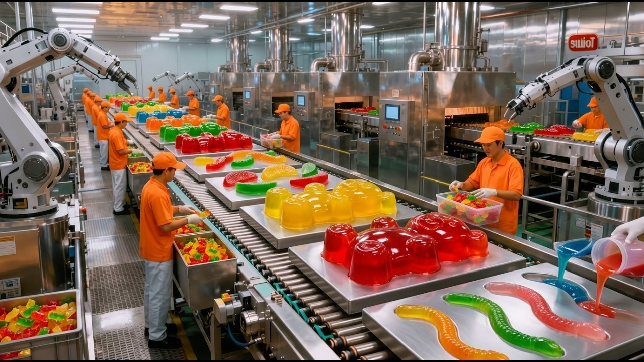 Most Satisfying Gummy Candy Manufacturing Process - Expert Level