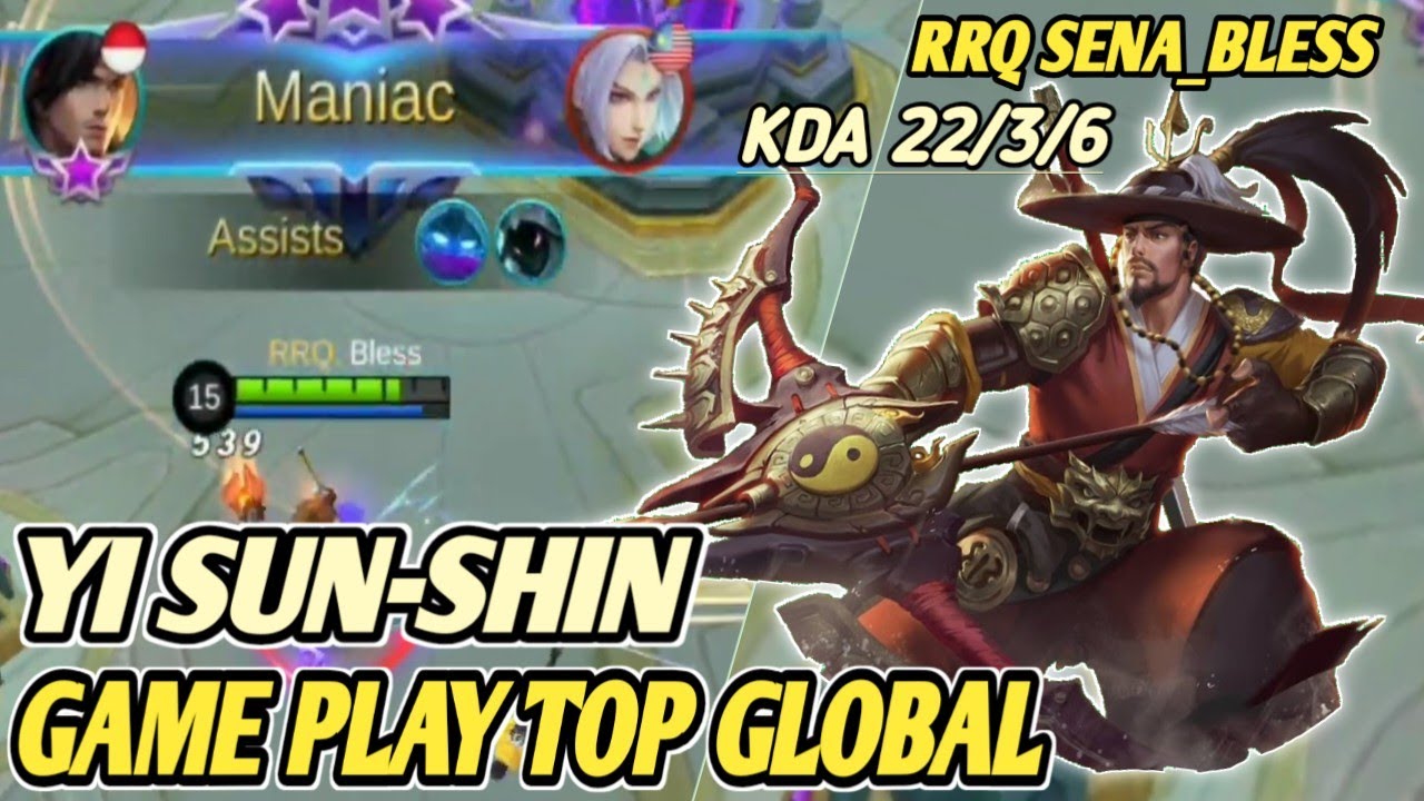 MANIAC !! Perfect Skill Control Yi Sun-Shin By RRQ Bless | Top Global ~ MLBB