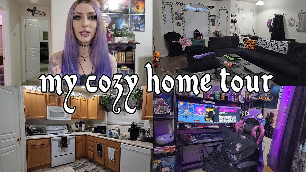 Мой уютный дом для жуткого гика! 🏡💜 Экскурсия по дому | Атмосфера WoW, LotR, ведьм, готики и коше...