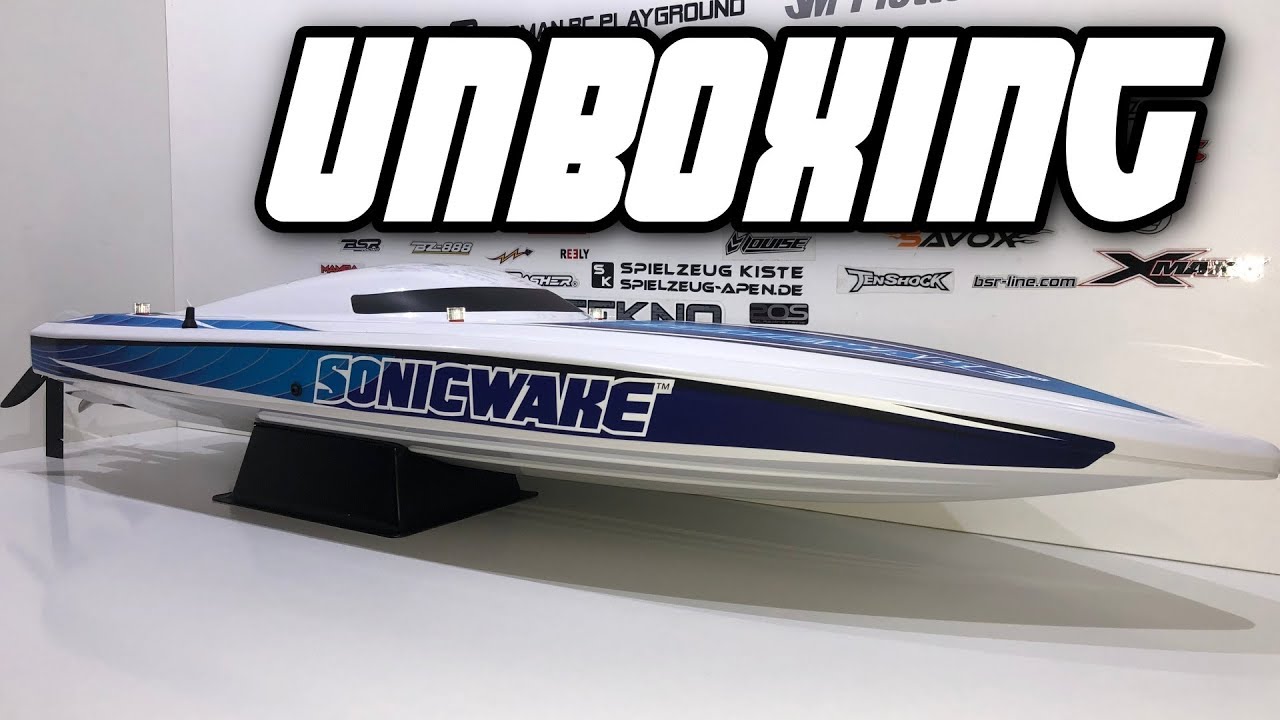Unboxing ProBoat Sonicwake 36 Deep V Brushless Boot German