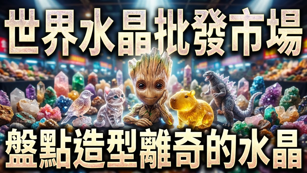 【刷新認知】水晶市集地攤驚現「非主流」水晶，每一款都長得出乎意料！這真的不是塑料嗎？看到最後一個我跪了
