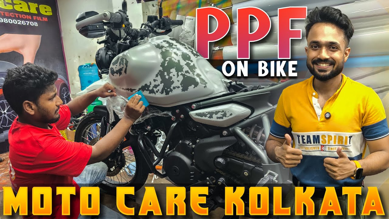 PPF on Bike in Kolkata | Moto Care | PPF Lamination for Bike & Car | Himalayan 450 PPF | Nar Garware