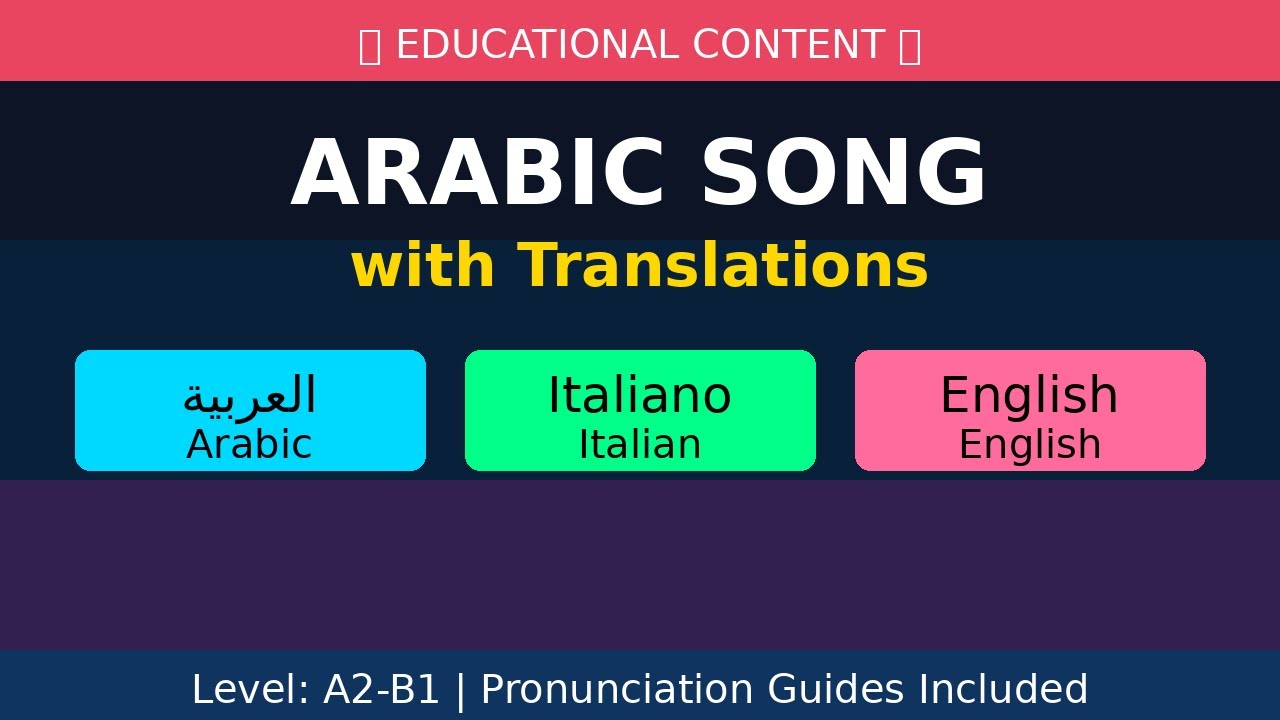 [كل يوم , تامر عاشور] - Arabic Lyrics with Italian & English Translation (Educational)