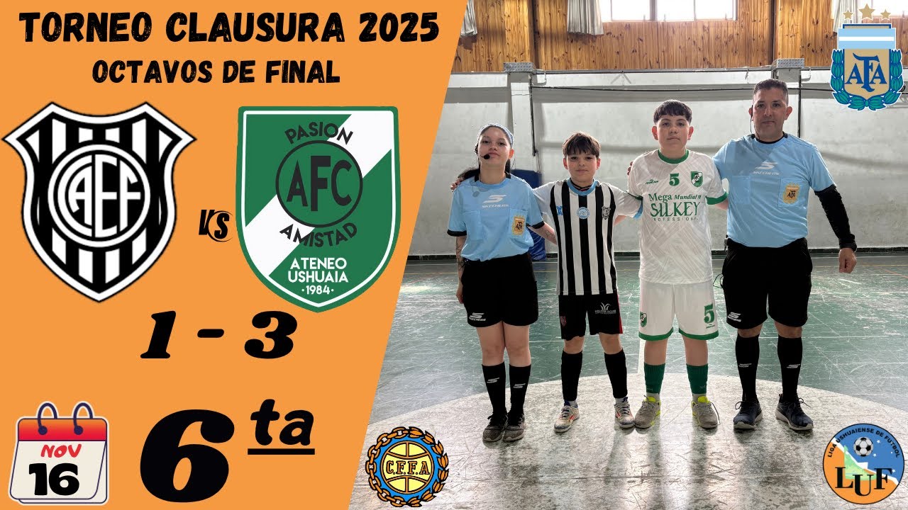 Futsal AFA Ushuaia Clausura 2025 - Octavos - 6ta - Ateneo vs CAEF
