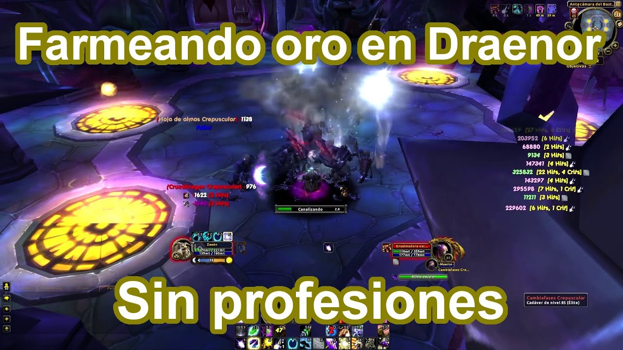 Farmeando oro en Draenor sin profesiones.