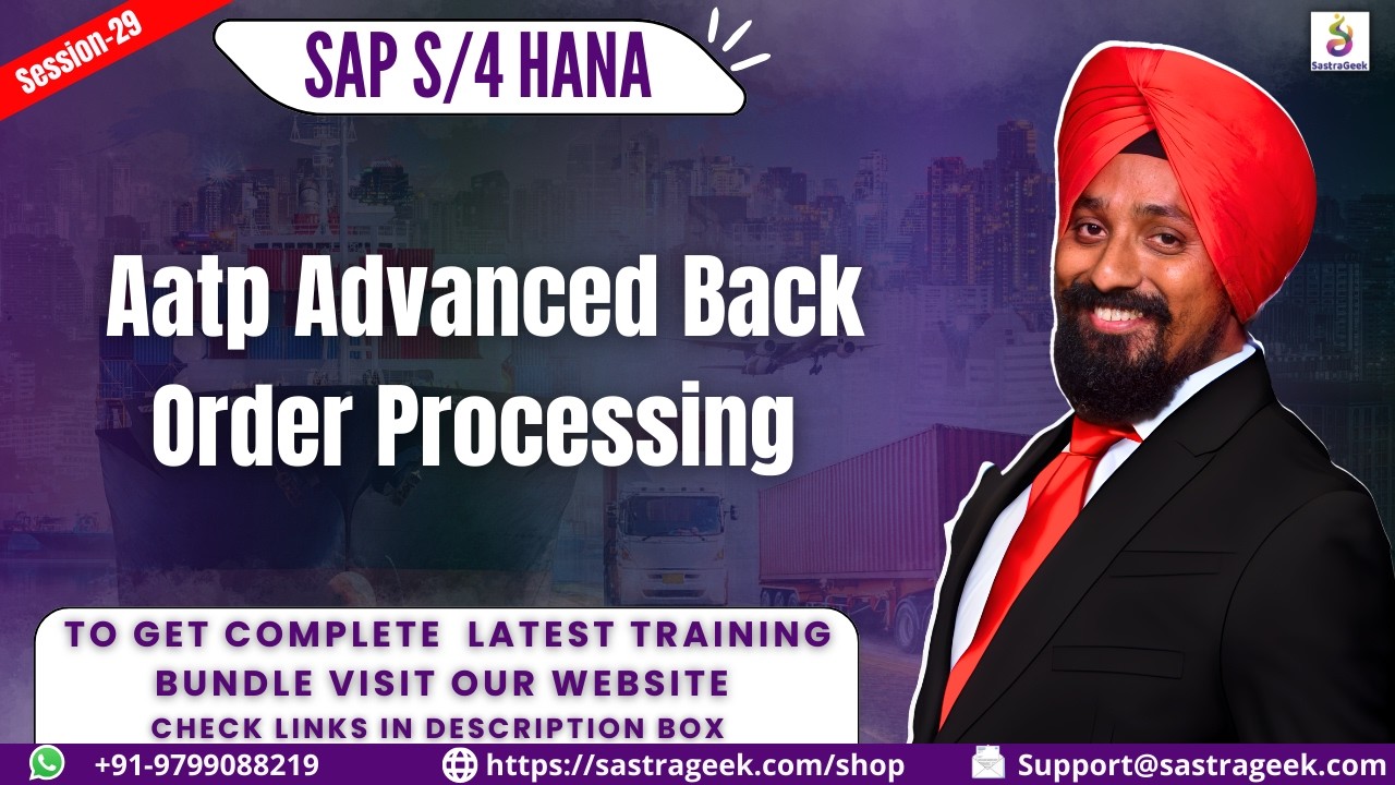 Session-29, Aatp Advanced Back Order Processing