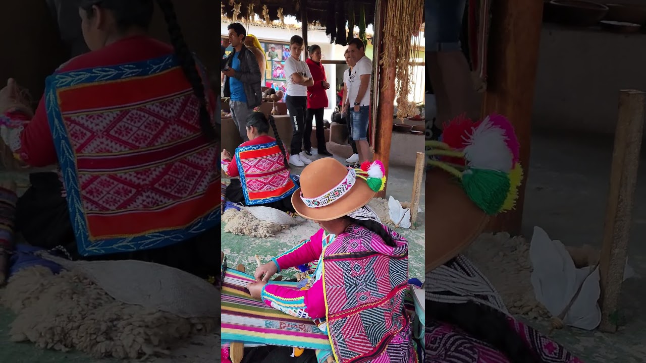 Weaving Cloth Using Lama and Alpaca Wool, Cusco, Peru 🇵🇪