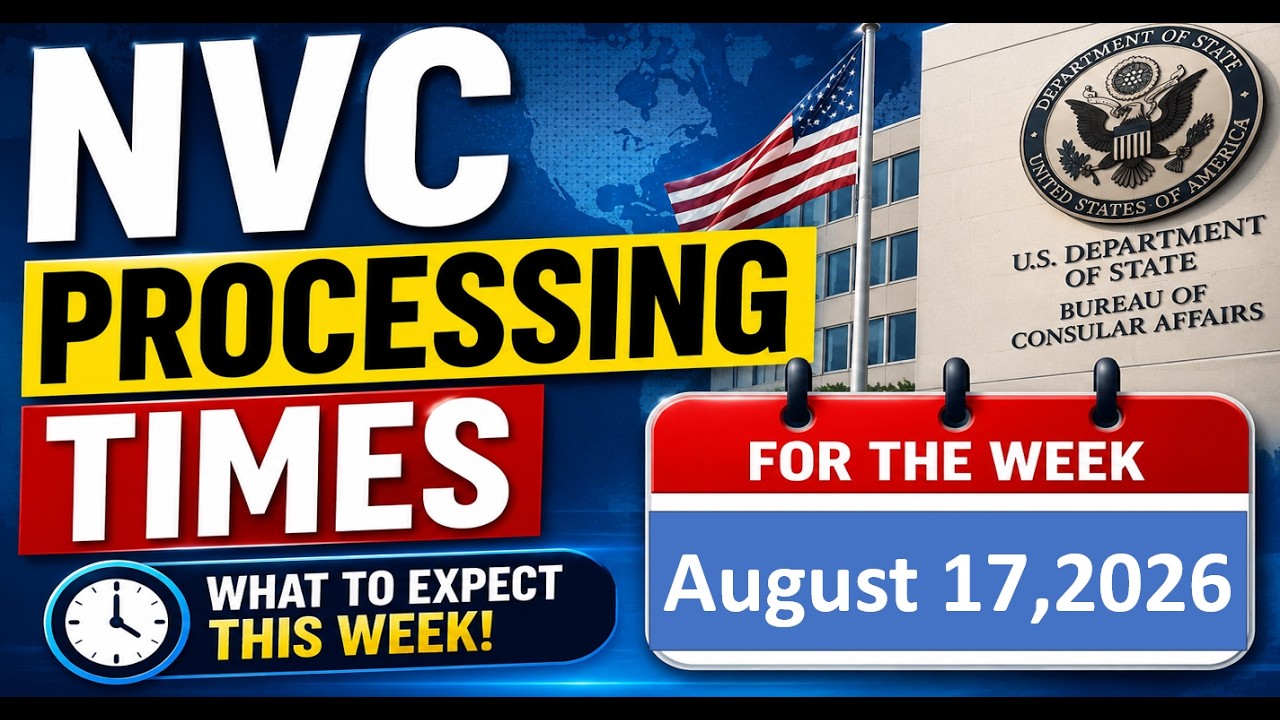 NVC Processing Times As of August 17, 2026 | Welcome Letter | Document Review | NVC Inquiry