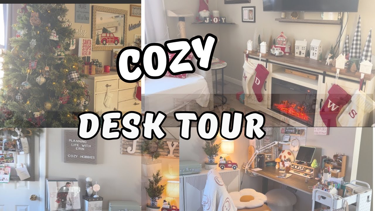Cozy Desk Tour | Planner Desk | Craft Space | Planner Space Setup