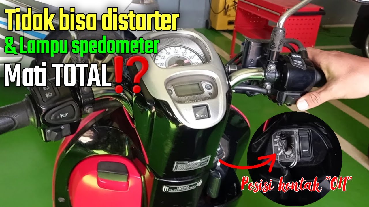 Penyebab Motor Scoopy Tidak Bisa distater dan Lampu Control Mati Total.