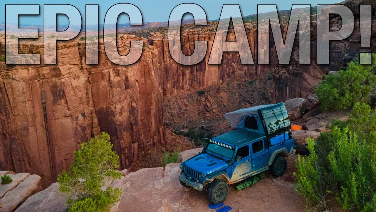 Finding EPIC CAMP - After a great day running trails in Moab Utah - Poison Spider and Golden Spike