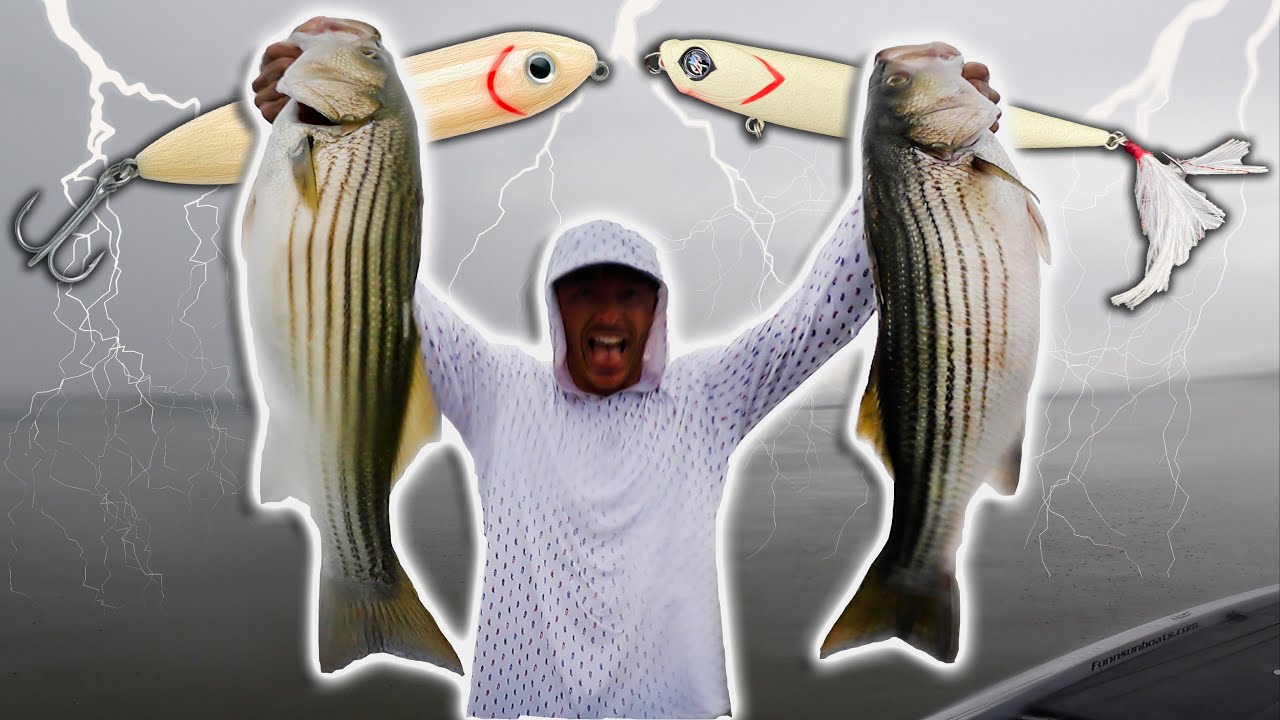 Insane Topwater Bite! Cold Front Feeding Frenzy!