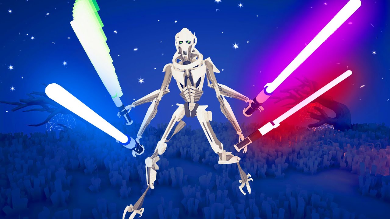 Totally Accurate GENERAL GRIEVOUS has too many Lightsabers! - TABS Battle Simulator Mods
