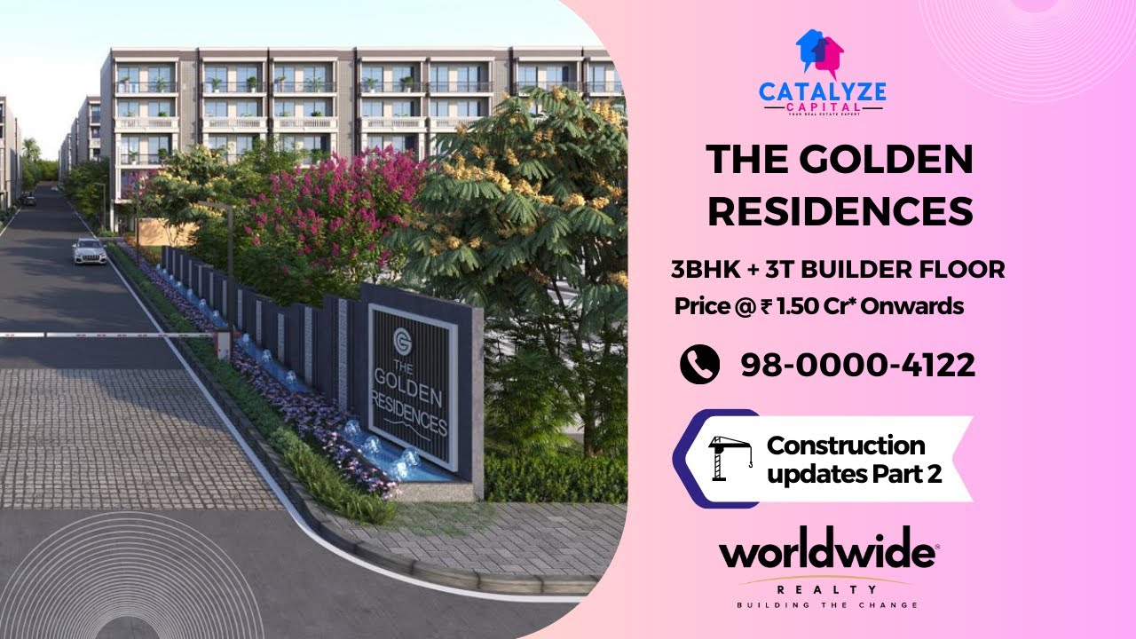 The Golden Residences | Builder Floor In IMT Manesar, Gurgaon | 3BHK + 3T @ Rs. 1.50 Cr* Onwards