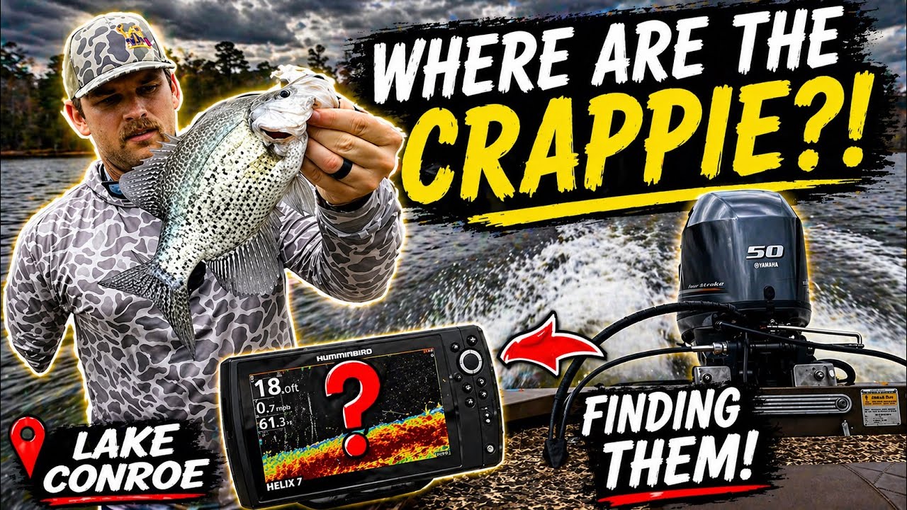 Searching for CRAPPIE & WHITE BASS on Lake CONROE!