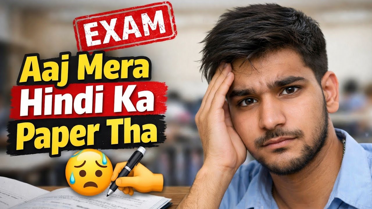 Aaj Mera Hindi Ka Paper Tha | Exam Vlog 😥📄