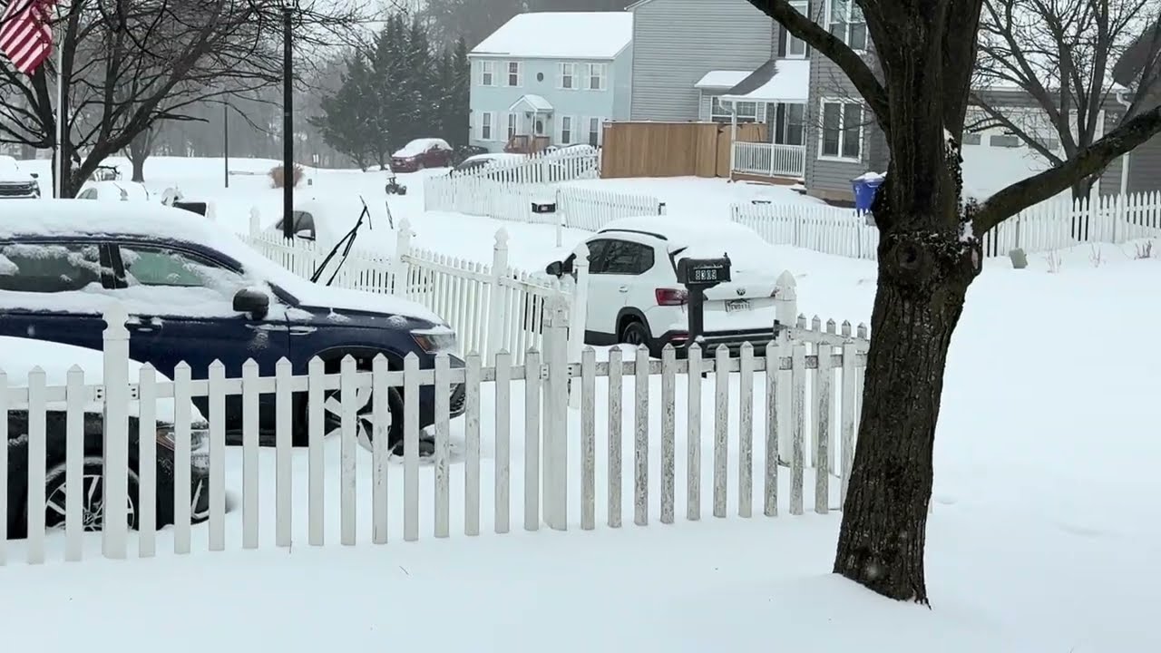 Snow day in Maryland, USA. နှင်းတွေကြားထဲက တစ်နေ့။ 2026 adia Snow tamna pen nikho