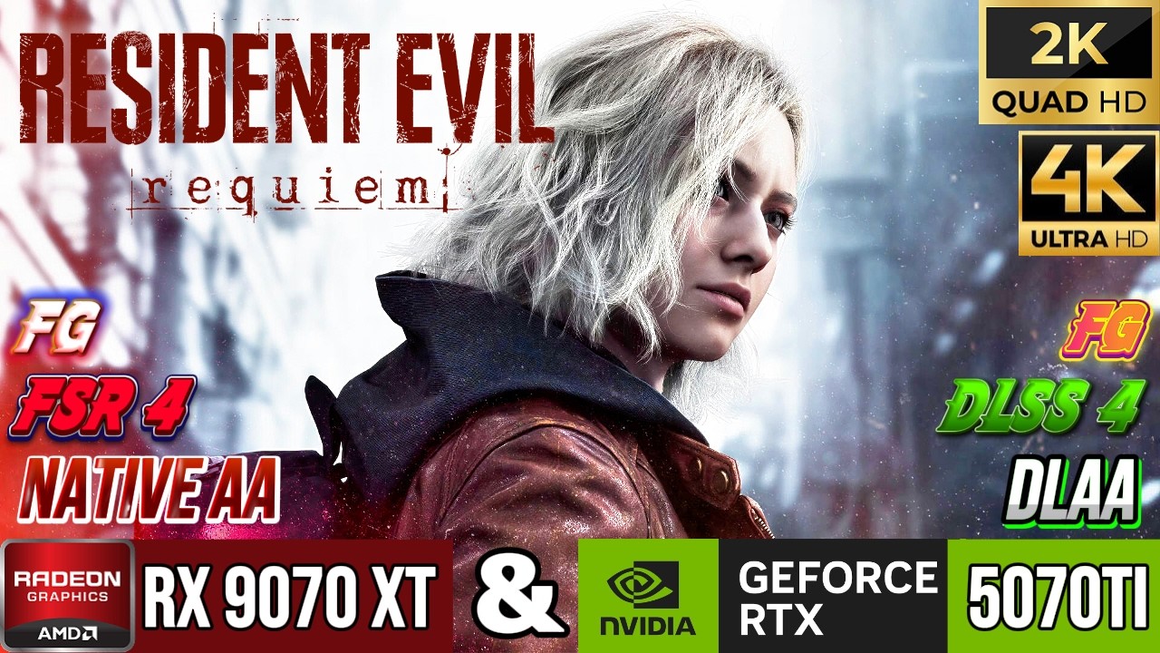 RESIDENT EVIL REQUIEM Game Graphical Test on RX 9070 XT and RTX 5070Ti. 1440p / QHD, 4K Resolutions.