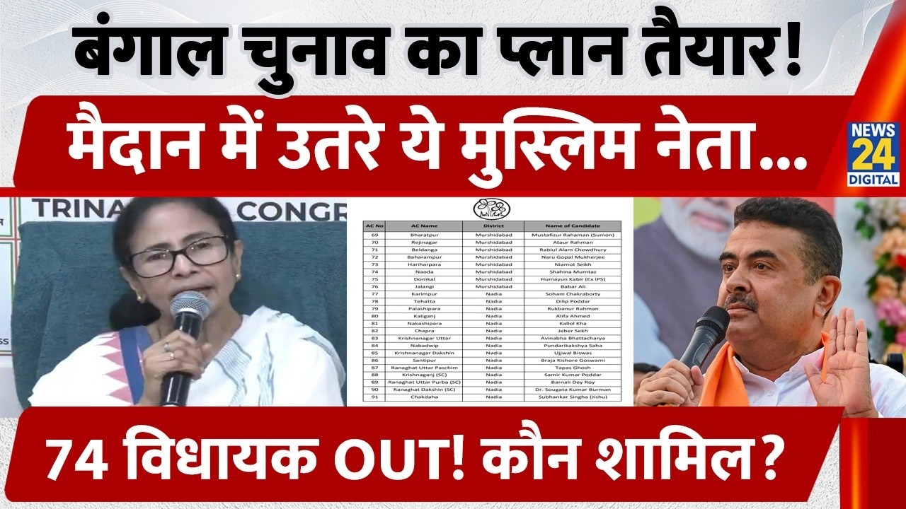 West Bengal Election का Plan हुआ तैयार! TMC ने List में इन 74 विधायकों के नाम काटे, कौन-कौन शामिल?