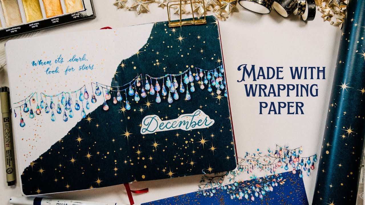 December Bullet Journal Theme ✨ Dark Night Sky